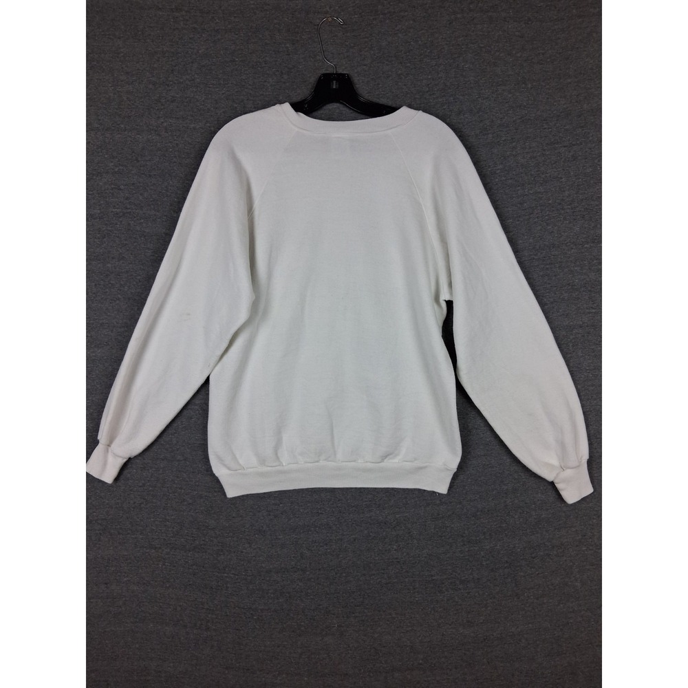 VTG Jerzees Sweatshirt Adult L White Crew Fleece Princess Cruises Alaska Ports - Picture 5 of 11